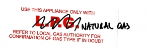 Gas type label