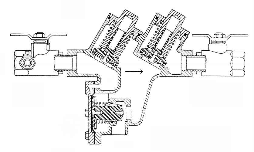 reduced presure zone device cross section