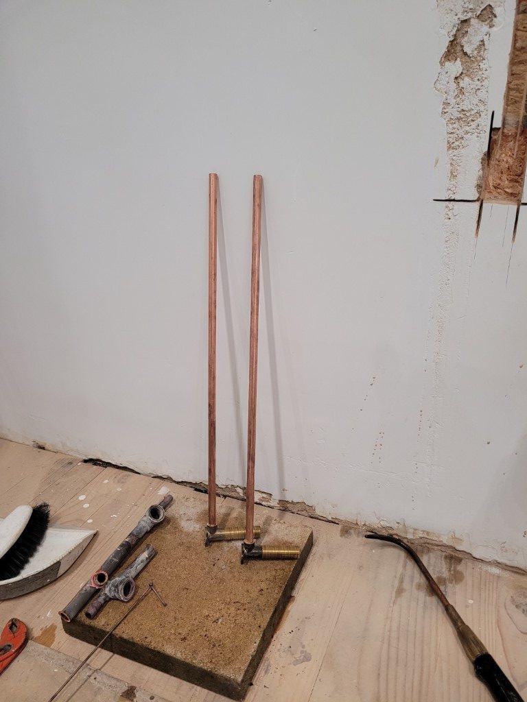 copper tails and lugged elbows