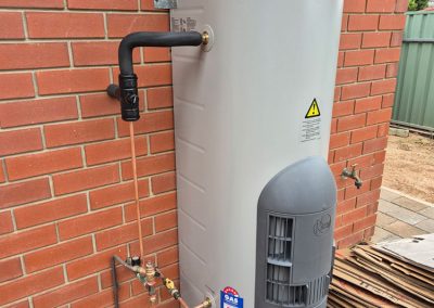 Rheem stellar gas hot water installation