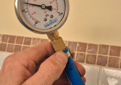 Shower breech leak test pressure test